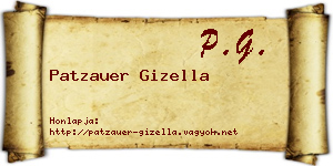 Patzauer Gizella névjegykártya